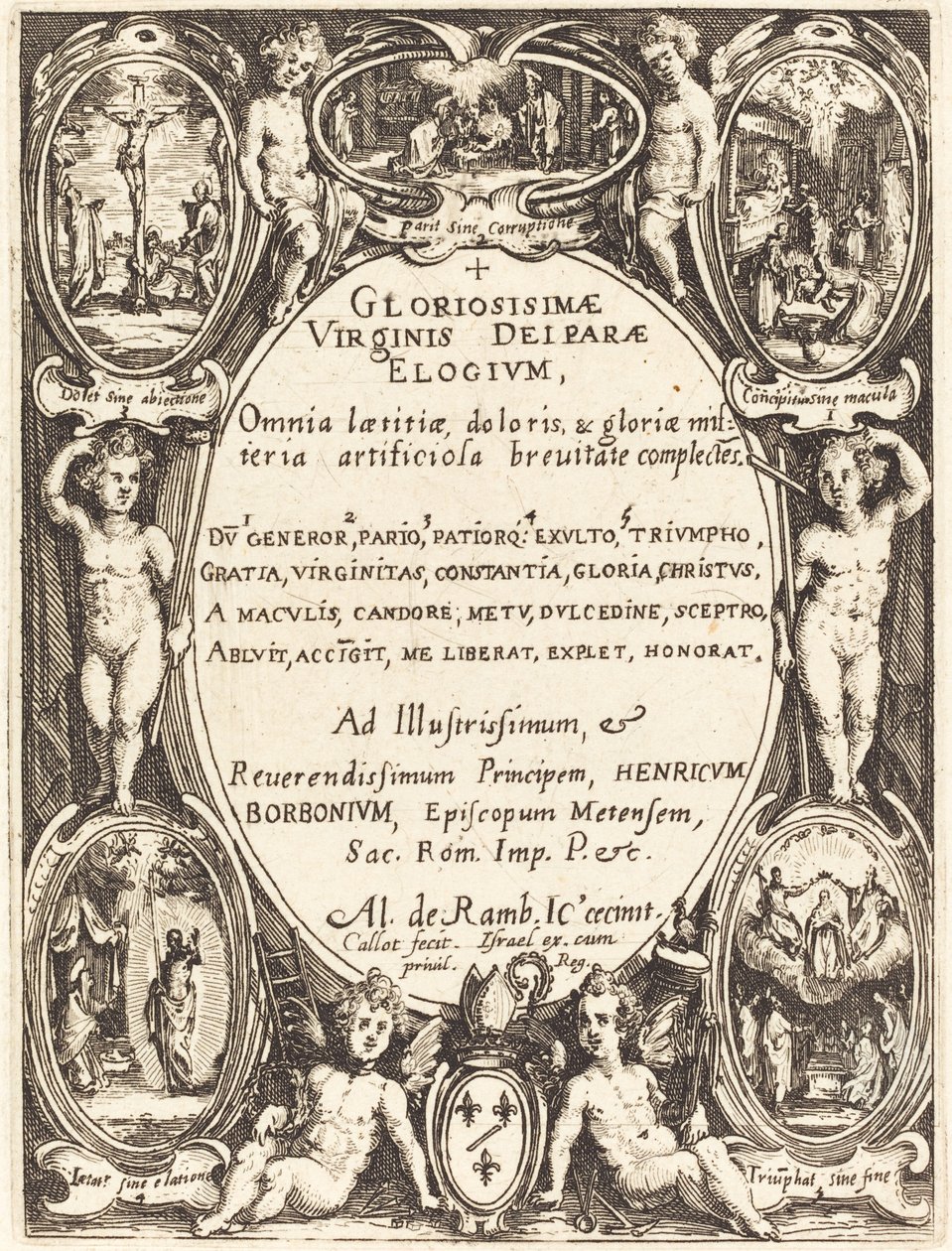 A "Gloriosissimae" előlapja alkotó: Jacques Callot