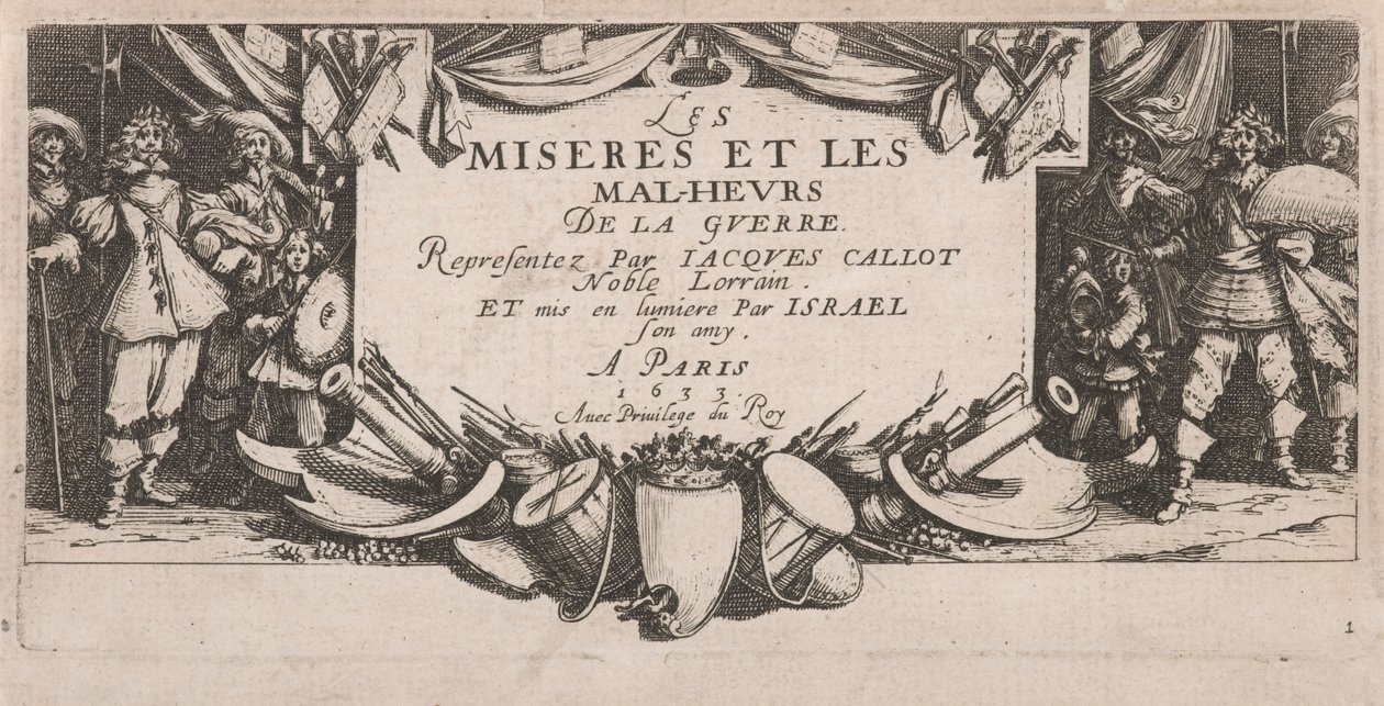 A háború nagy nyomorúságai címlapja alkotó: Jacques Callot