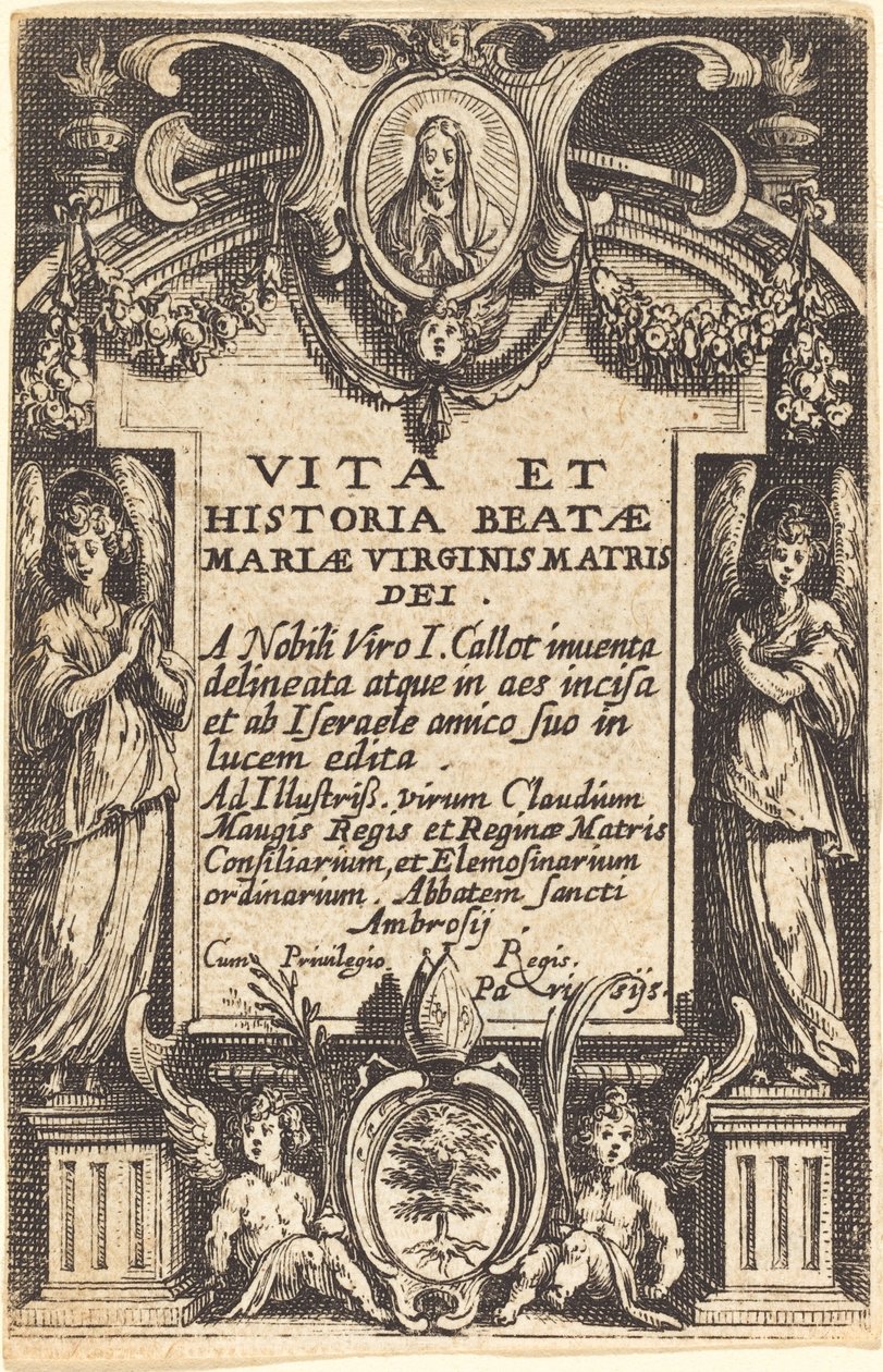 A „The Life of the Virgin” címlapja alkotó: Jacques Callot