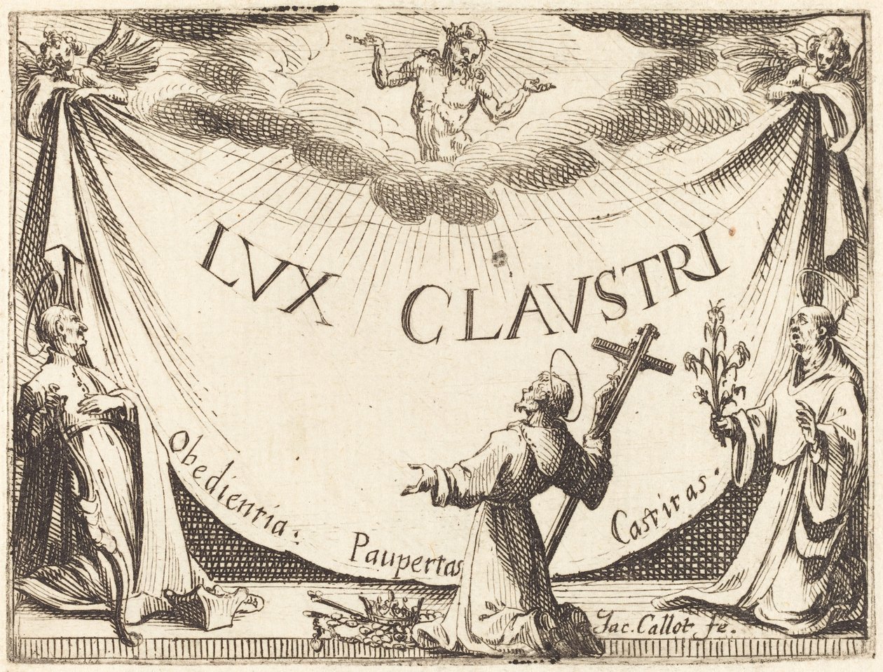 A "The Light of the Cloister" előlapja alkotó: Jacques Callot