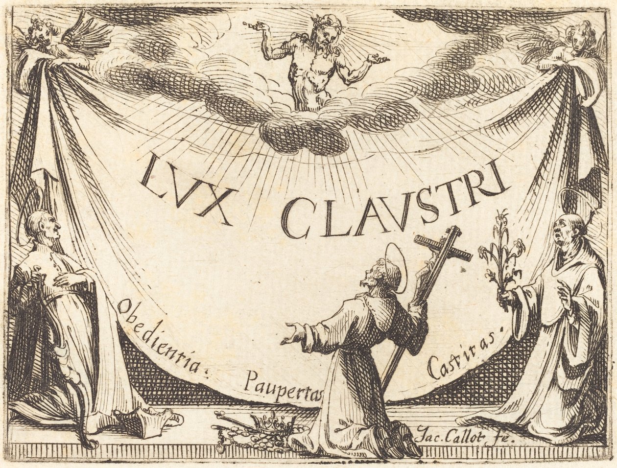 A "The Light of the Cloister" előlapja alkotó: Jacques Callot