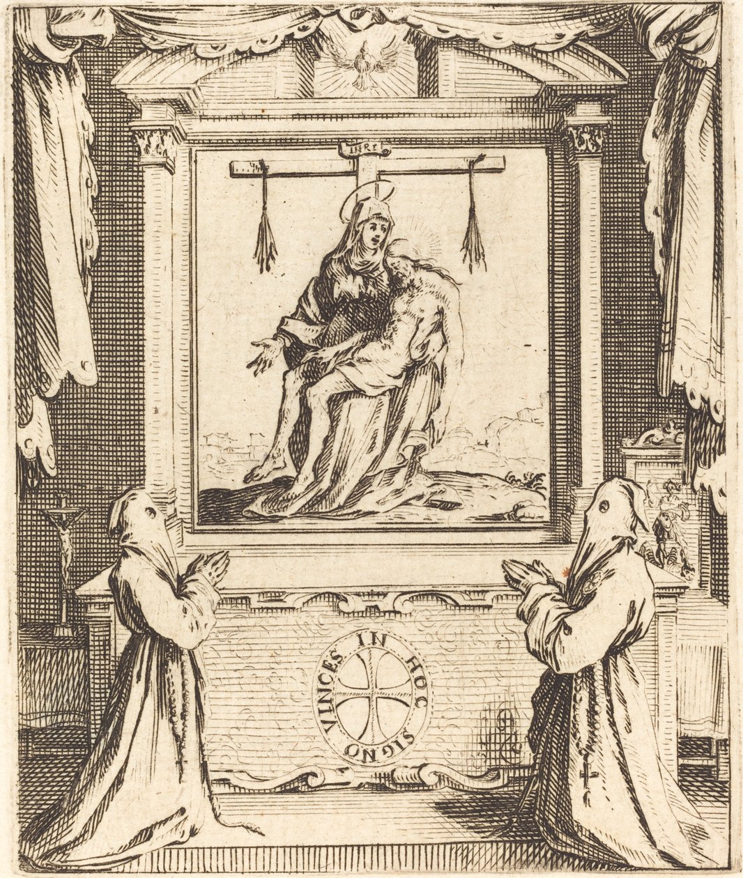 A Nancy-i Fehér Bűnbánók Rendjének homlokzata alkotó: Jacques Callot