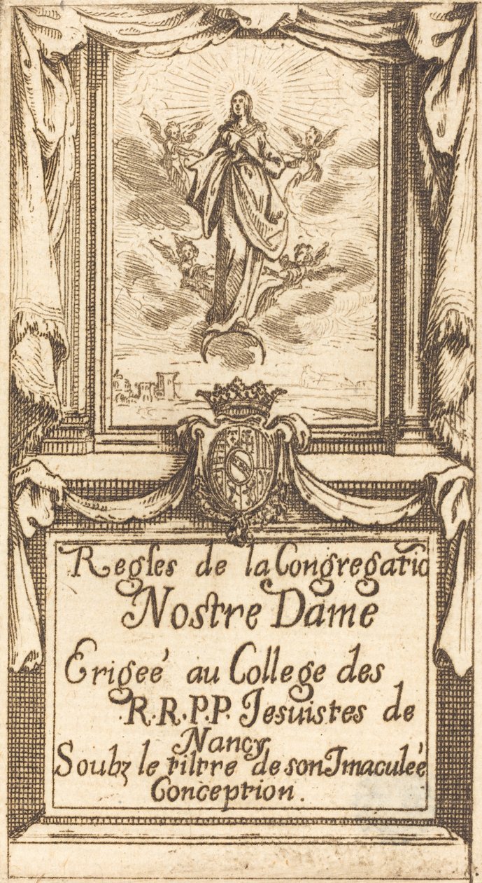 A Szűzanya Rend szabályainak homlokzata alkotó: Jacques Callot