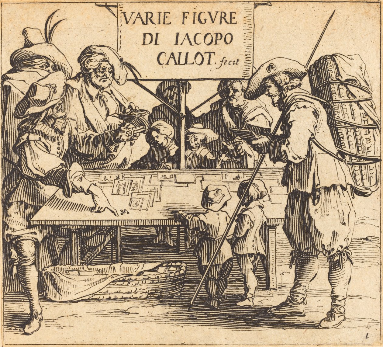 A "Varie Figure" előlapja alkotó: Jacques Callot