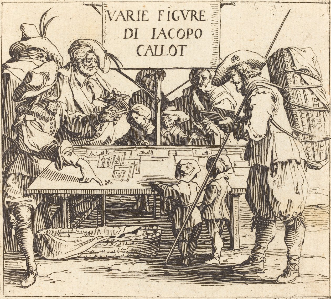 Varie figura előlapja, c. 1621. alkotó: Jacques Callot