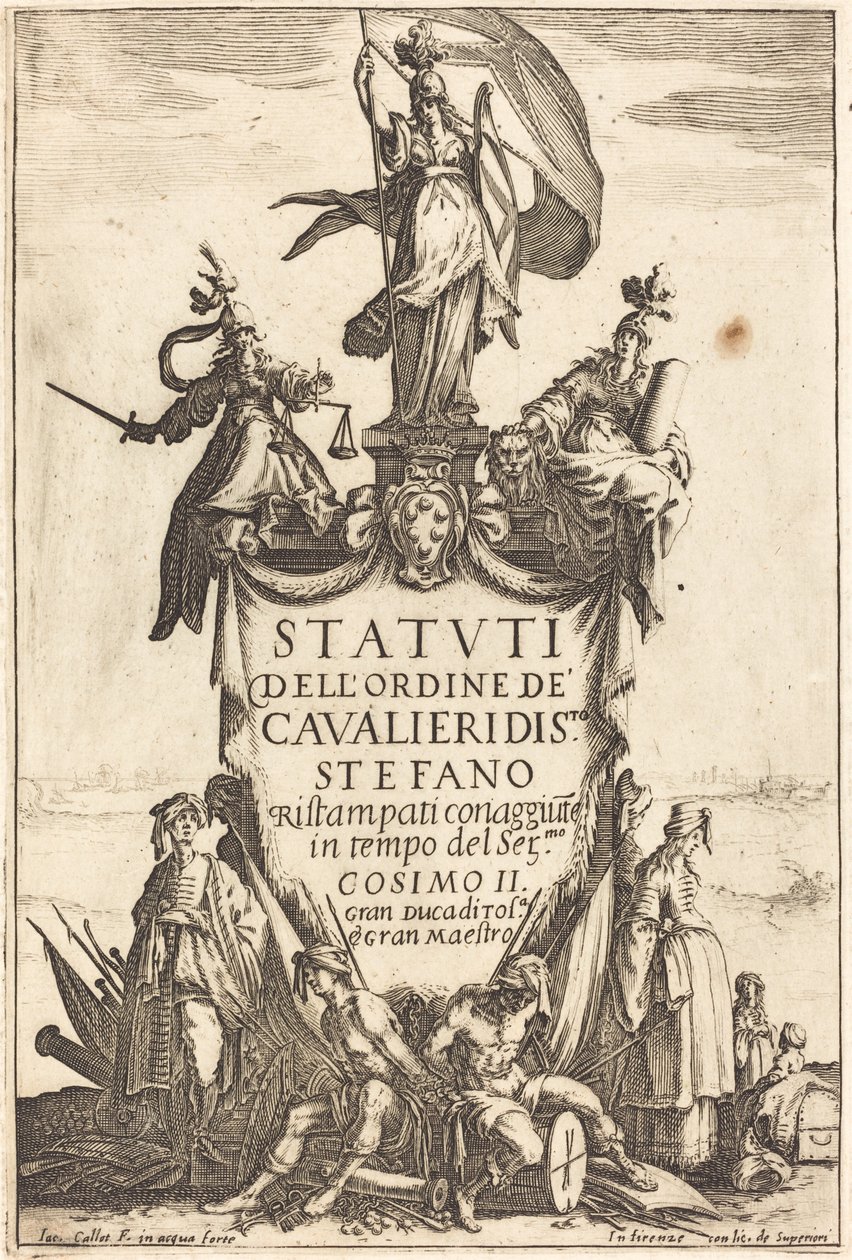 A Szent István Lovagrend alapszabályának homlokzata. alkotó: Jacques Callot