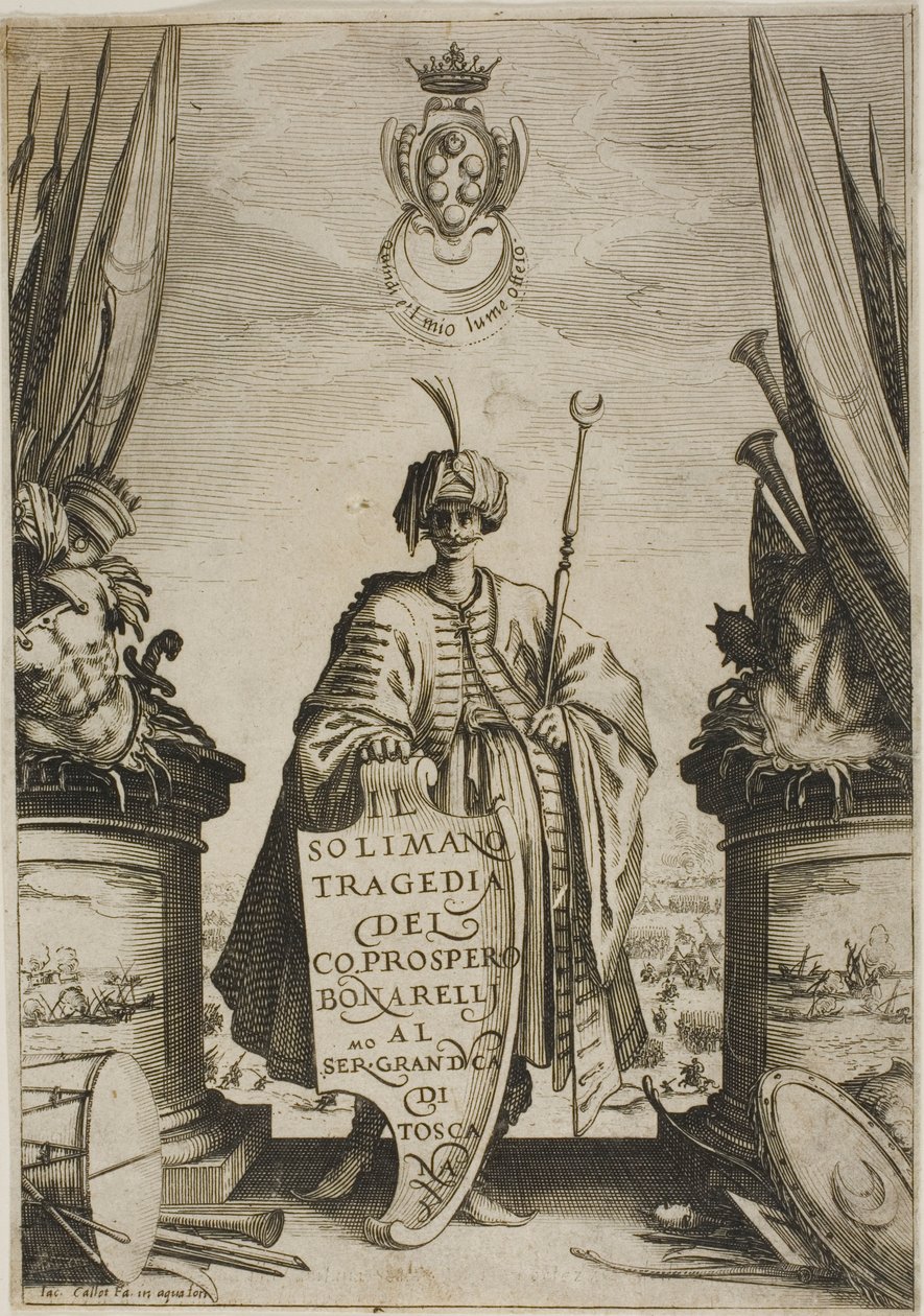 Elülső rész, Solimanótól alkotó: Jacques Callot