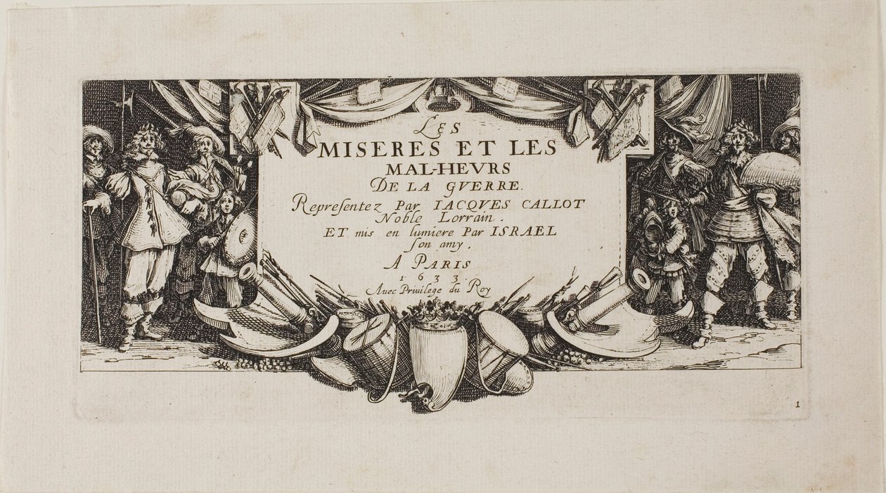 Címlapkép, A háború nyomorúságaiból alkotó: Jacques Callot