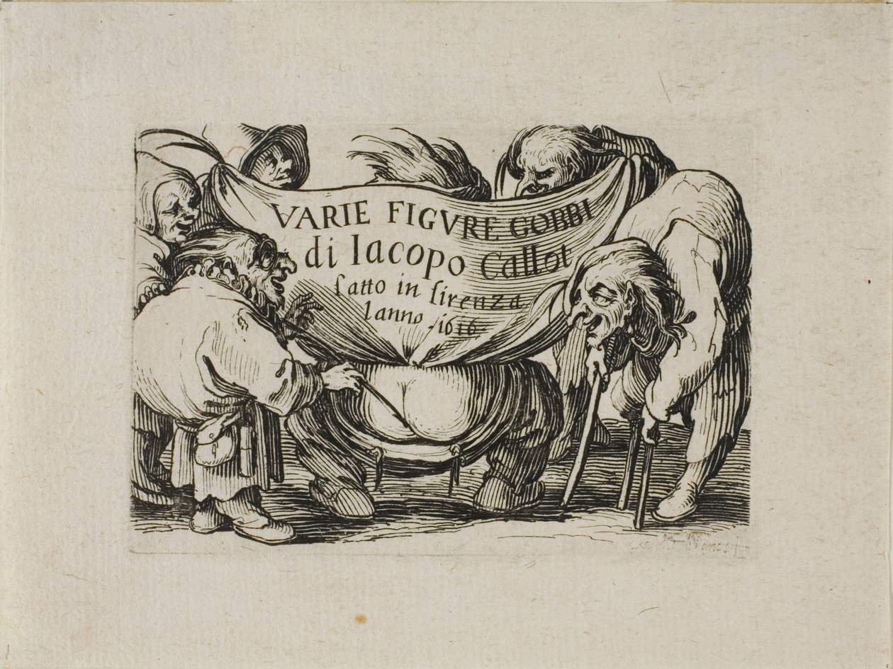 Elülső rész, a Varie Figure Gobbi-tól alkotó: Jacques Callot