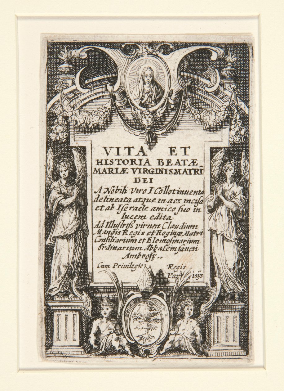 Elülső rész, sz. 1 A Szűz életéből alkotó: Jacques Callot