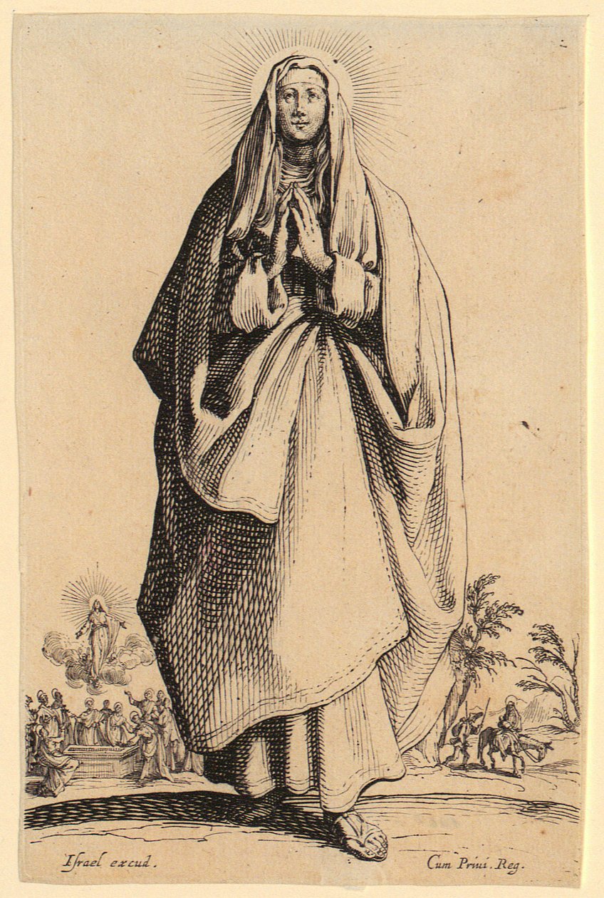Címlap, a „Jézus, a tizenkét apostol és Mária” sorozat 1. lapja alkotó: Jacques Callot