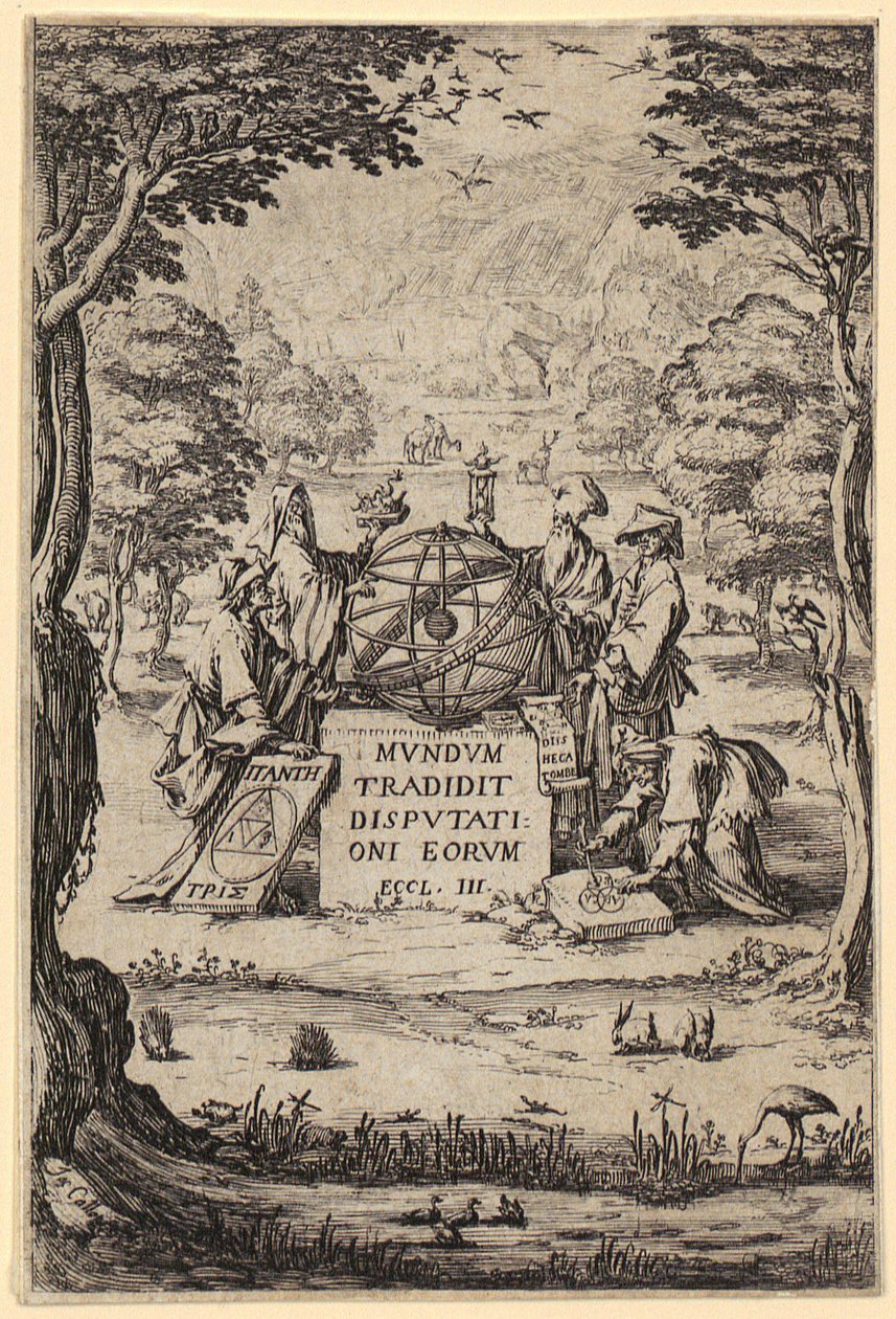 A „Sacra Cosmologia” előlapja alkotó: Jacques Callot
