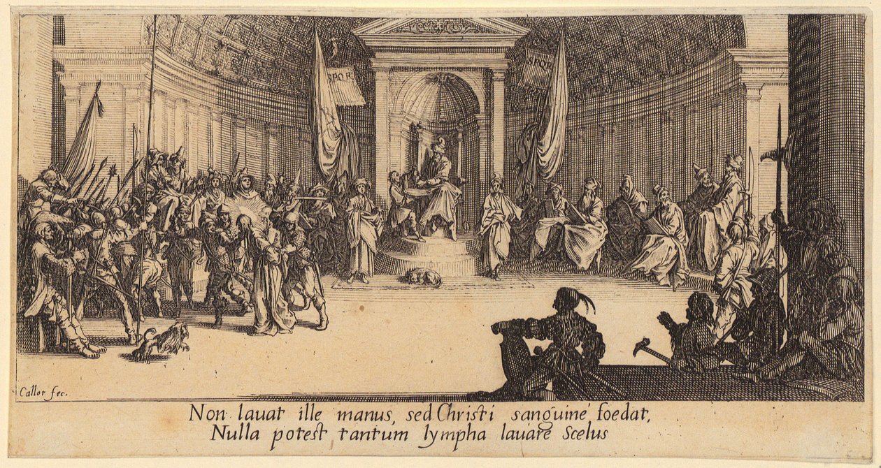 Lábmosás, „A nagy szenvedés” című sorozat 1. lapja alkotó: Jacques Callot