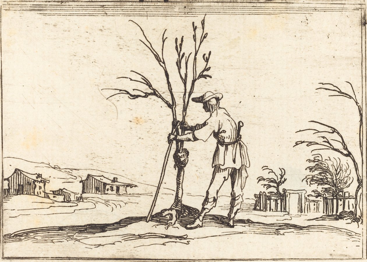 Kertész fát metsz alkotó: Jacques Callot