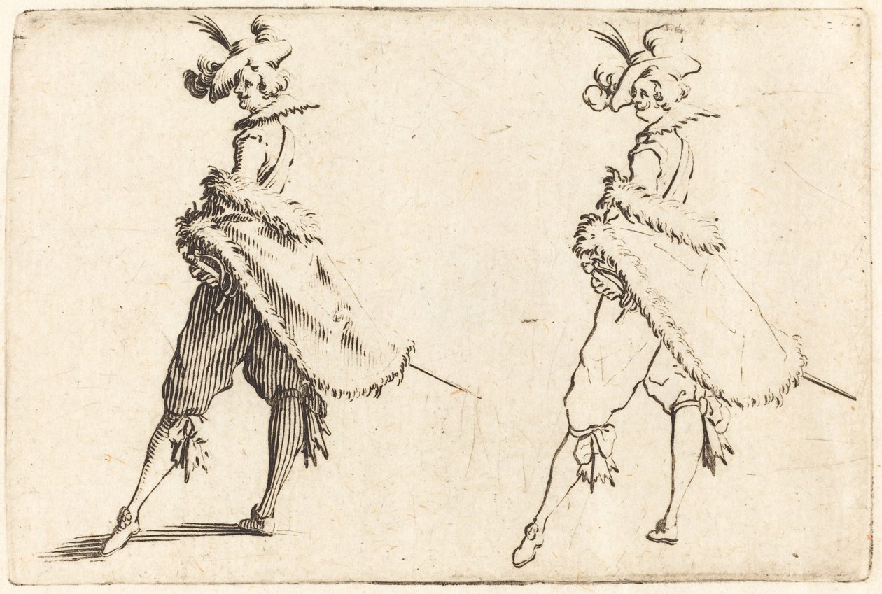 úriember oldalról nézve alkotó: Jacques Callot