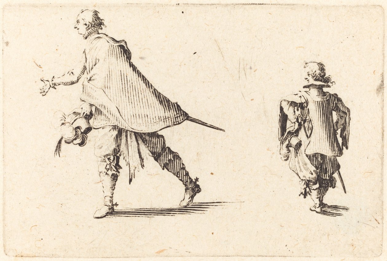 Gentleman és oldala alkotó: Jacques Callot