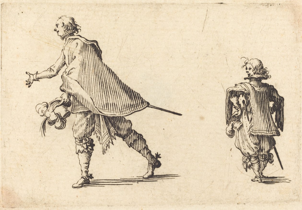Gentleman és oldala alkotó: Jacques Callot