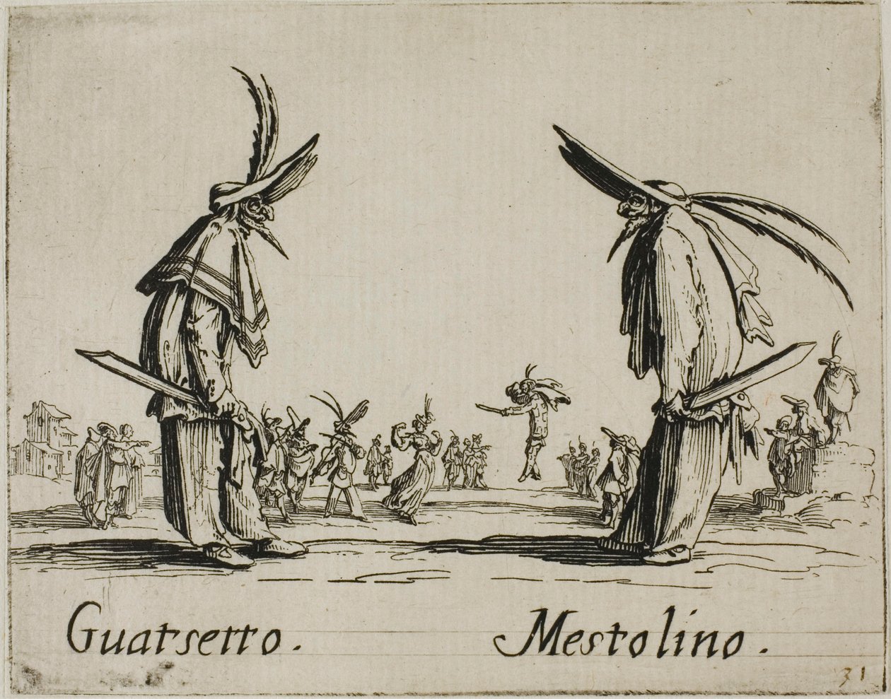 Guatsetto - Mestolino, 5. lemez a Balli di Sfessania-tól alkotó: Jacques Callot