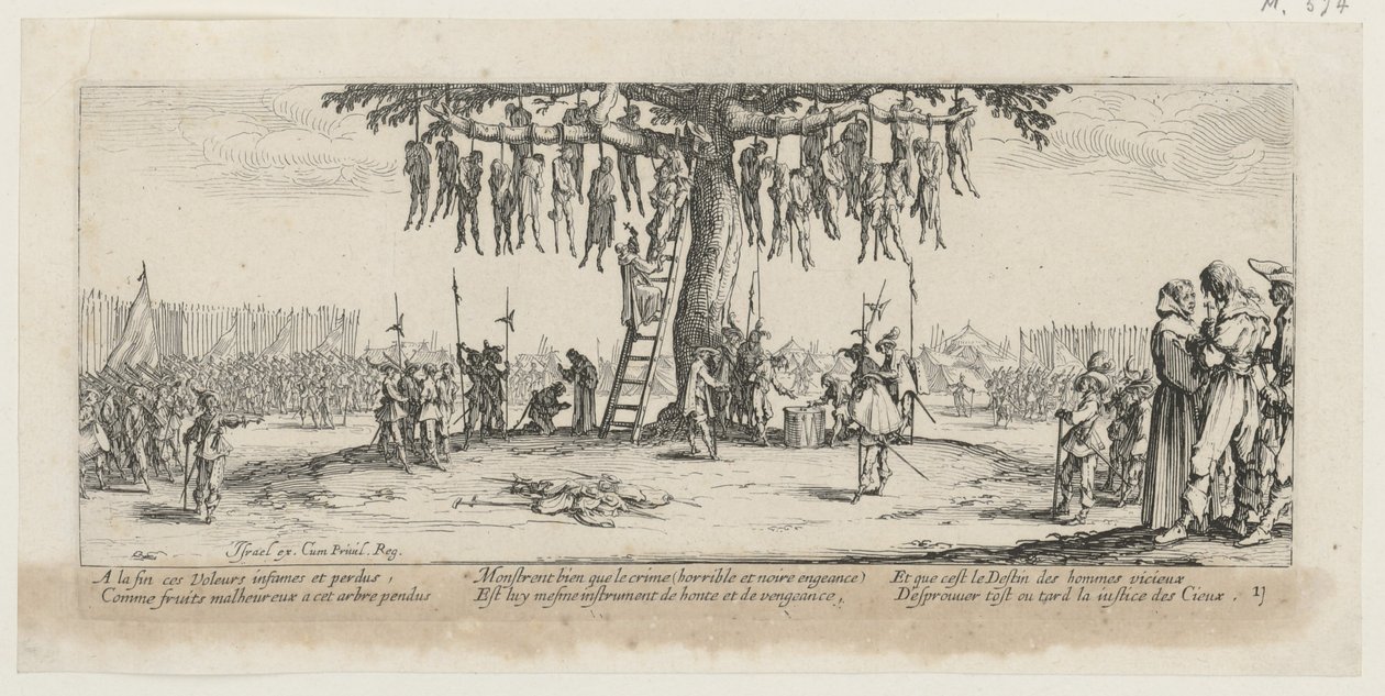 Kiállítás, a „A háború szürkesége” sorozat 11. lapja alkotó: Jacques Callot