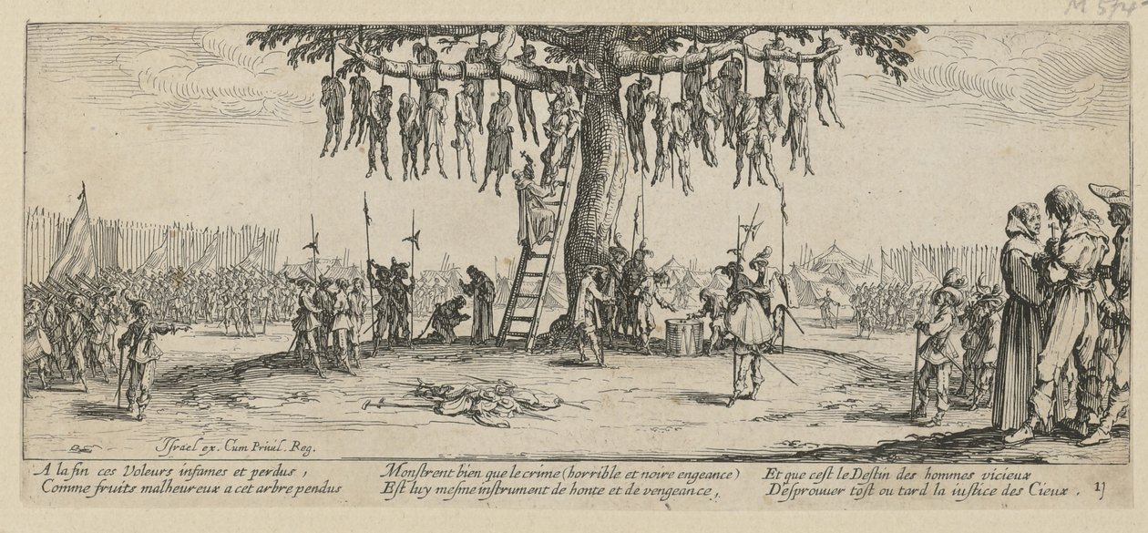 Kiállítás, a „A háború szürkesége” sorozat 11. lapja alkotó: Jacques Callot