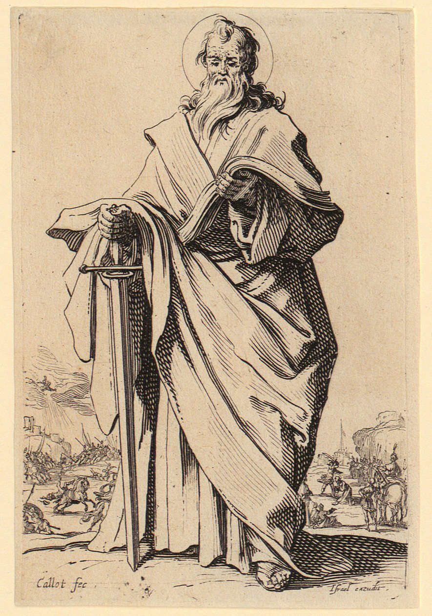 Szűz Mária, 3. lap a „Jézus, a tizenkét apostol és Mária” sorozatból alkotó: Jacques Callot