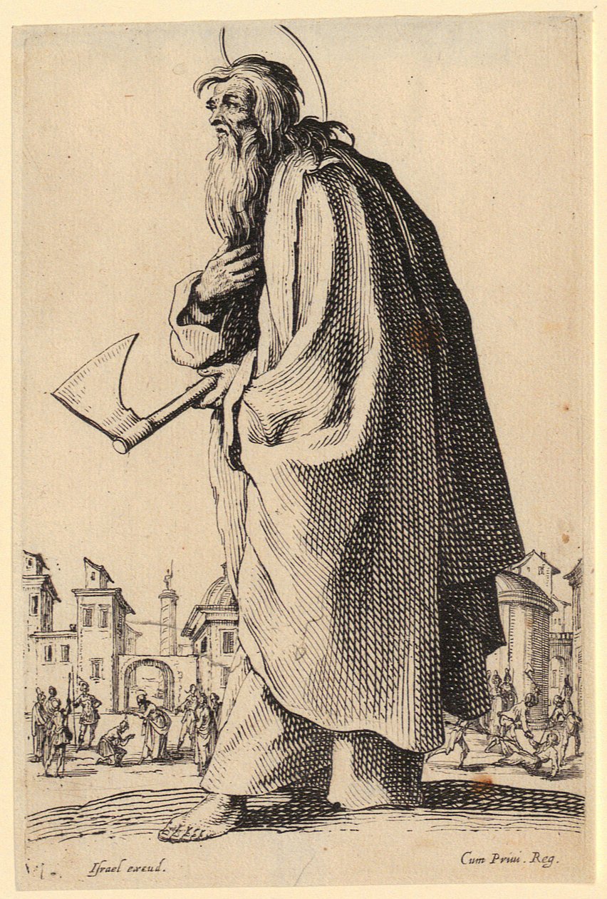 Szent Bertalan, a „Jézus, a tizenkét apostol és Mária” sorozat 12. lapja alkotó: Jacques Callot