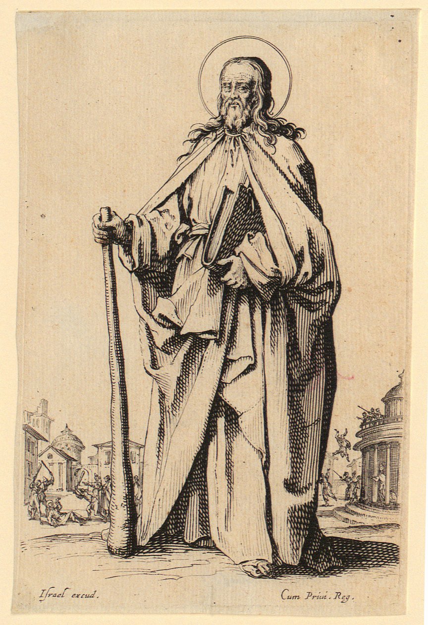 Ifjabb Szent Jakab, a „Jézus, a tizenkét apostol és Mária” sorozat 9. lapja alkotó: Jacques Callot