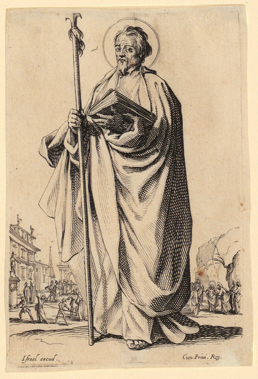 Szent Pál, az „Jézus, a tizenkét apostol és Mária” sorozat 5. lapja alkotó: Jacques Callot