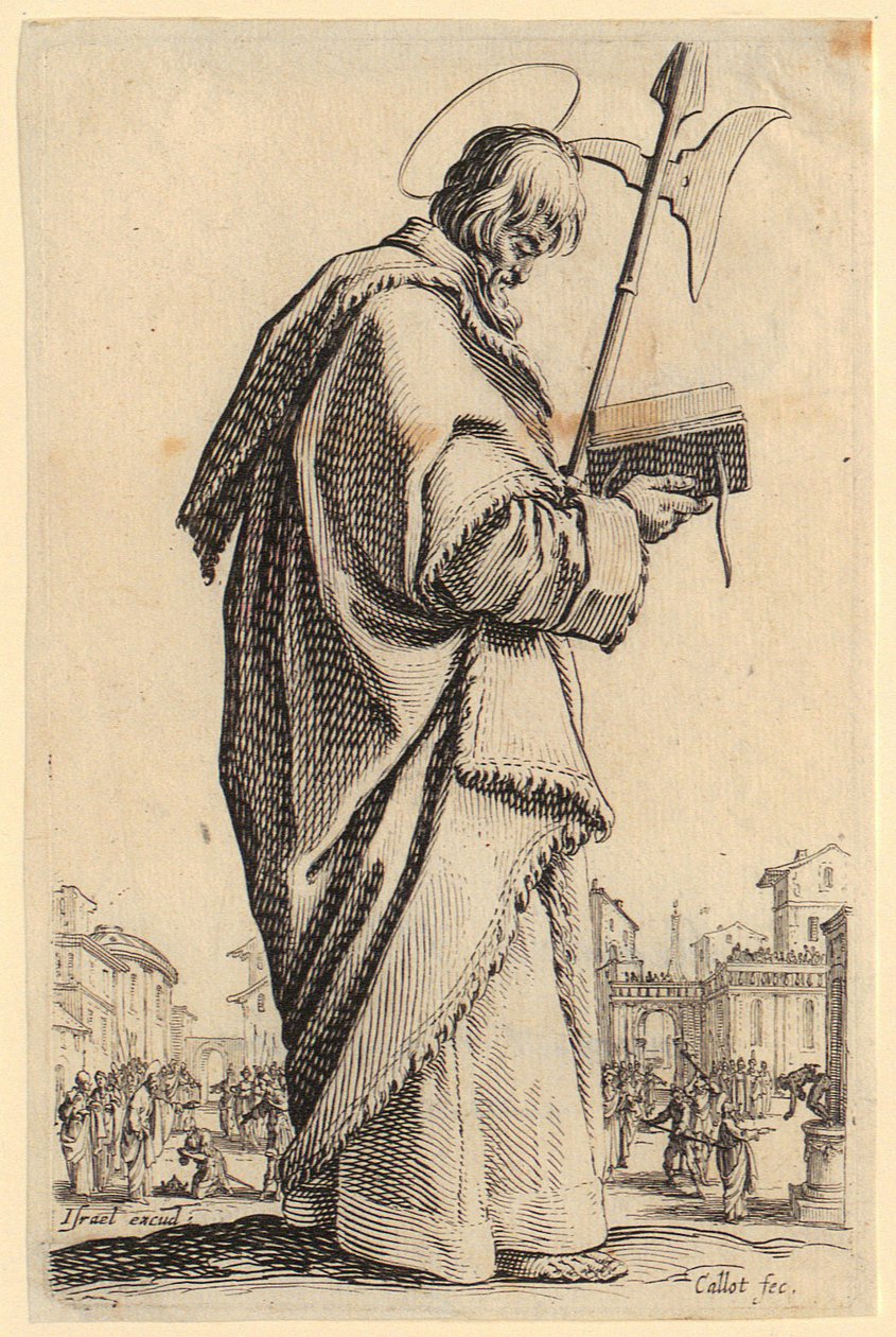 Szent Fülöp, a „Jézus, a tizenkét apostol és Mária” sorozat 11. lapja alkotó: Jacques Callot