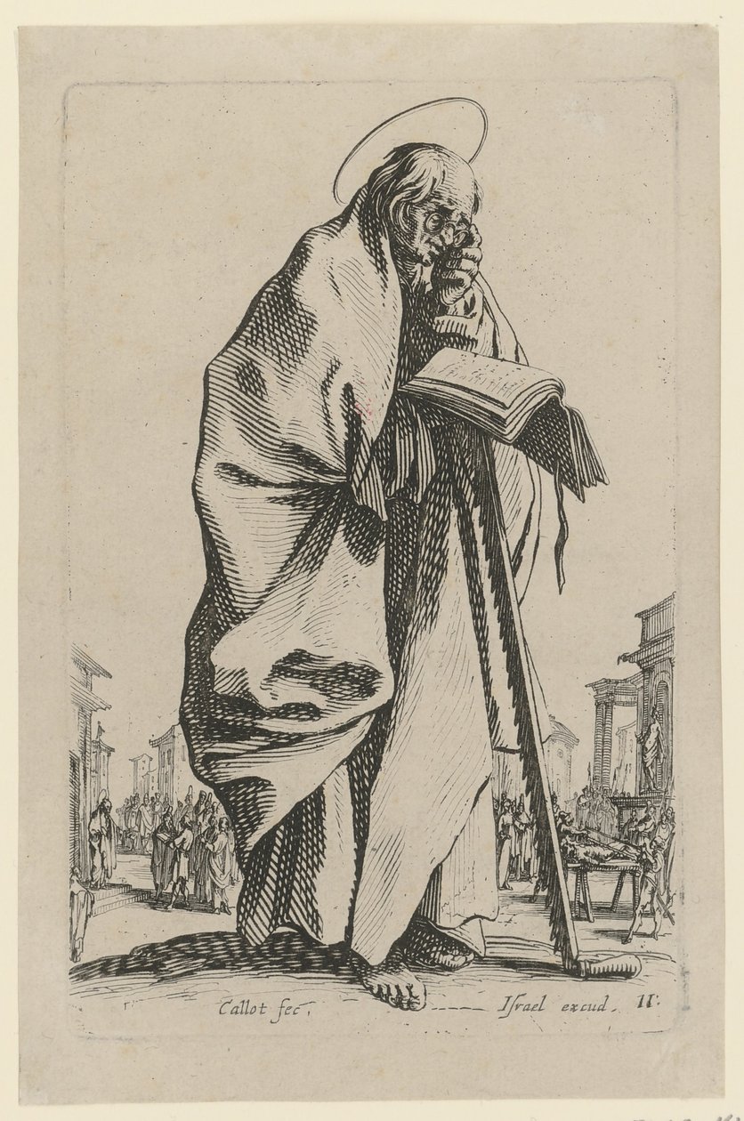Szent Simon, a „Jézus, a tizenkét apostol és Mária” sorozat 14. lapja alkotó: Jacques Callot
