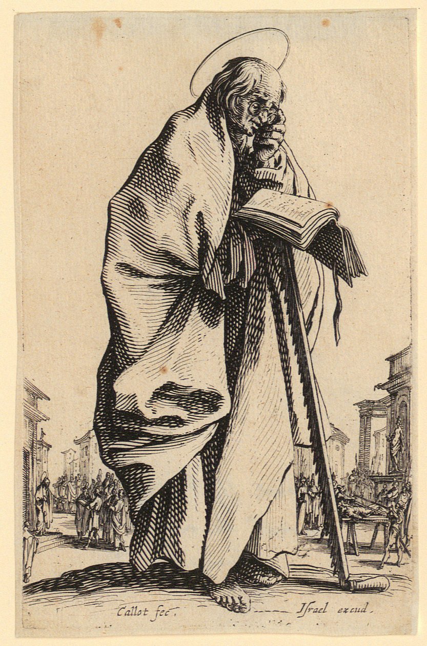 Szent Simon, a „Jézus, a tizenkét apostol és Mária” című sorozat 14. lapja alkotó: Jacques Callot
