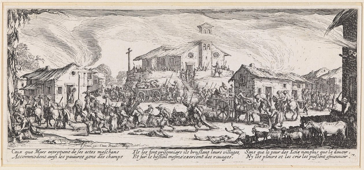 A zsákmány elszállítása alkotó: Jacques Callot
