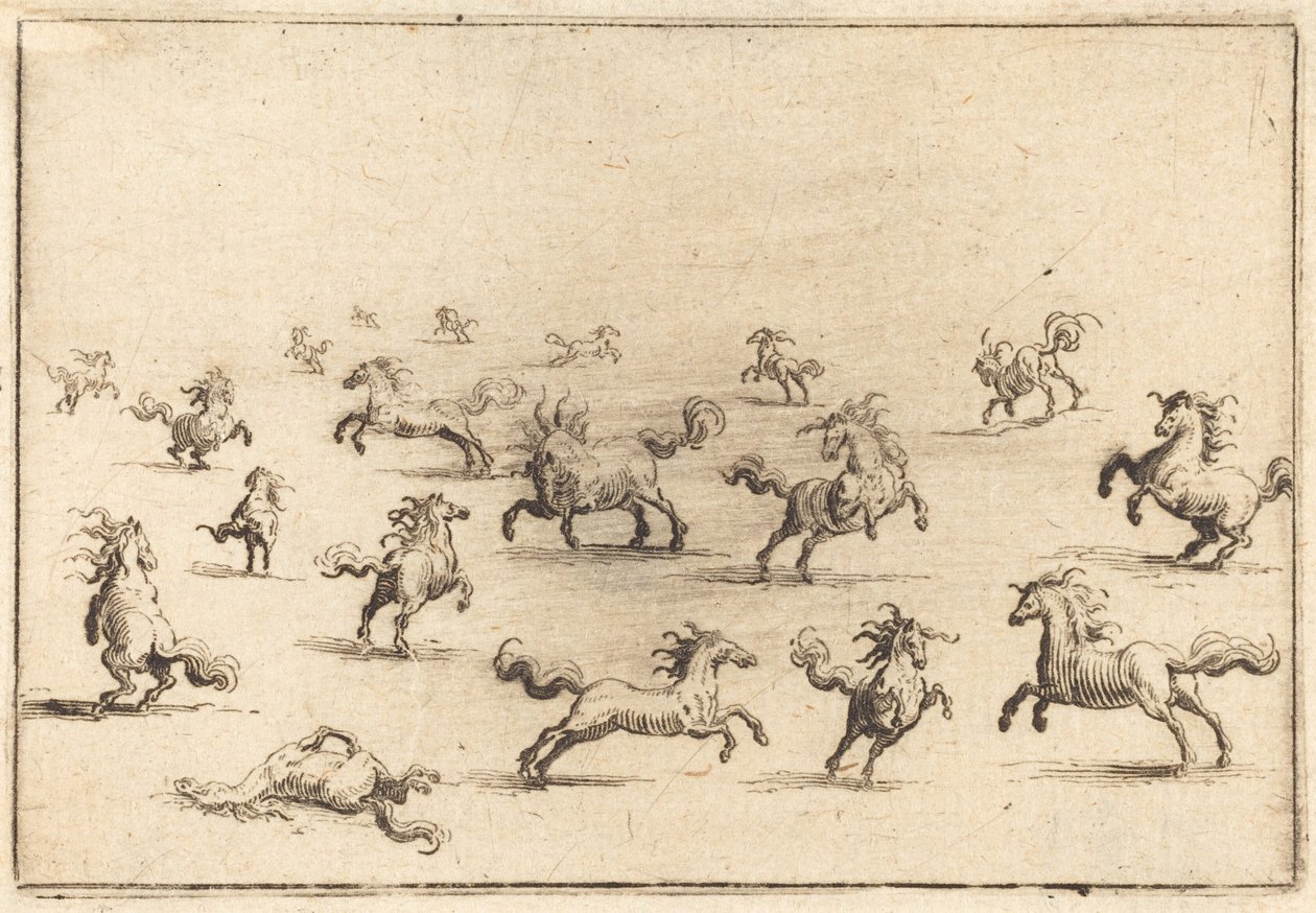 Futó lovak alkotó: Jacques Callot