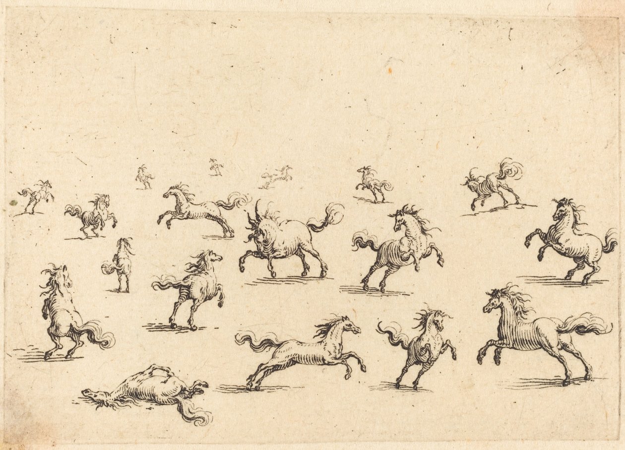 Futó lovak alkotó: Jacques Callot