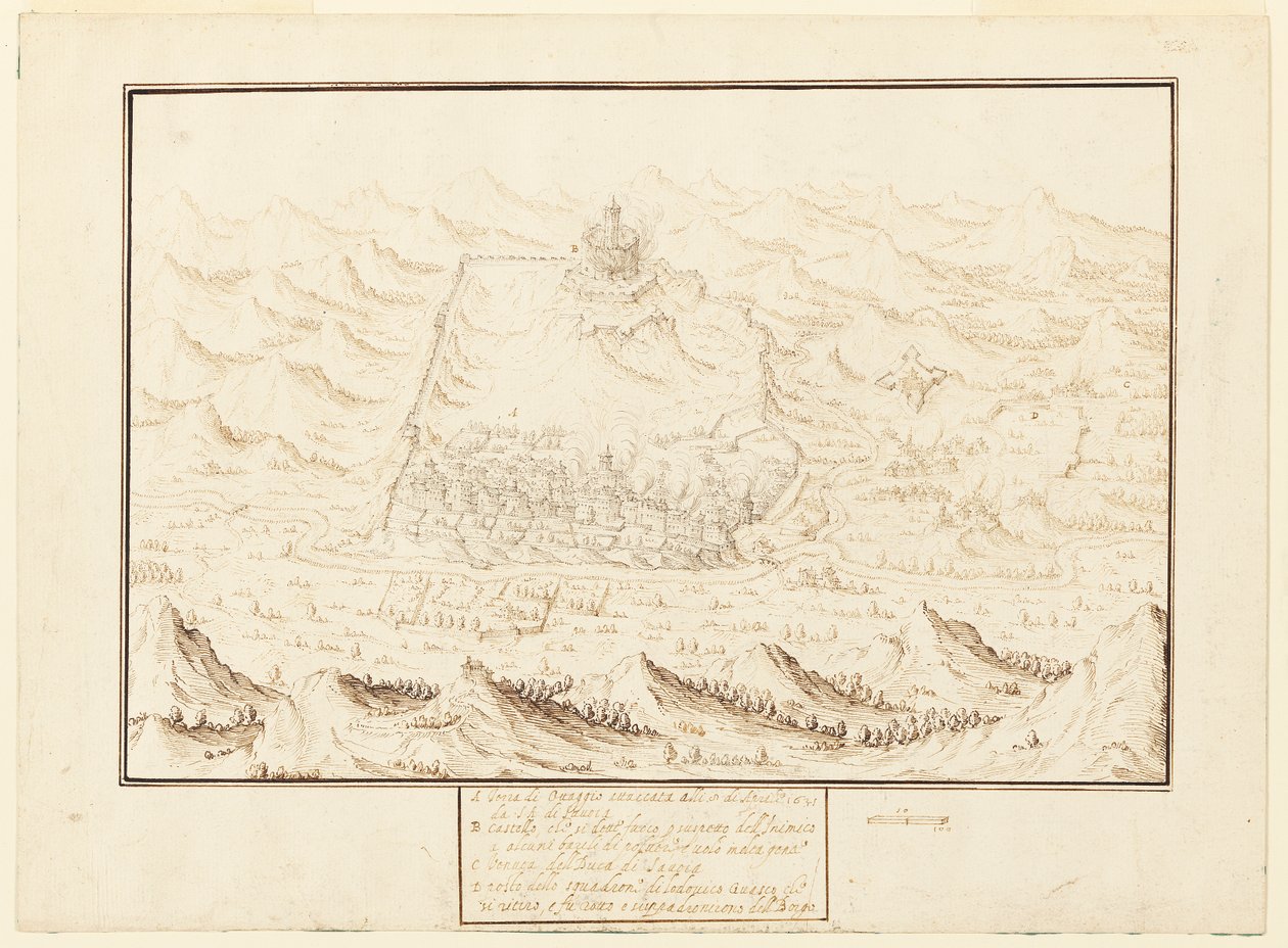 Torra de Ottaggio izometrikus nézete alkotó: Jacques Callot