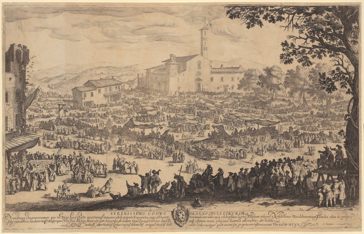Vásár Imprunetában alkotó: Jacques Callot