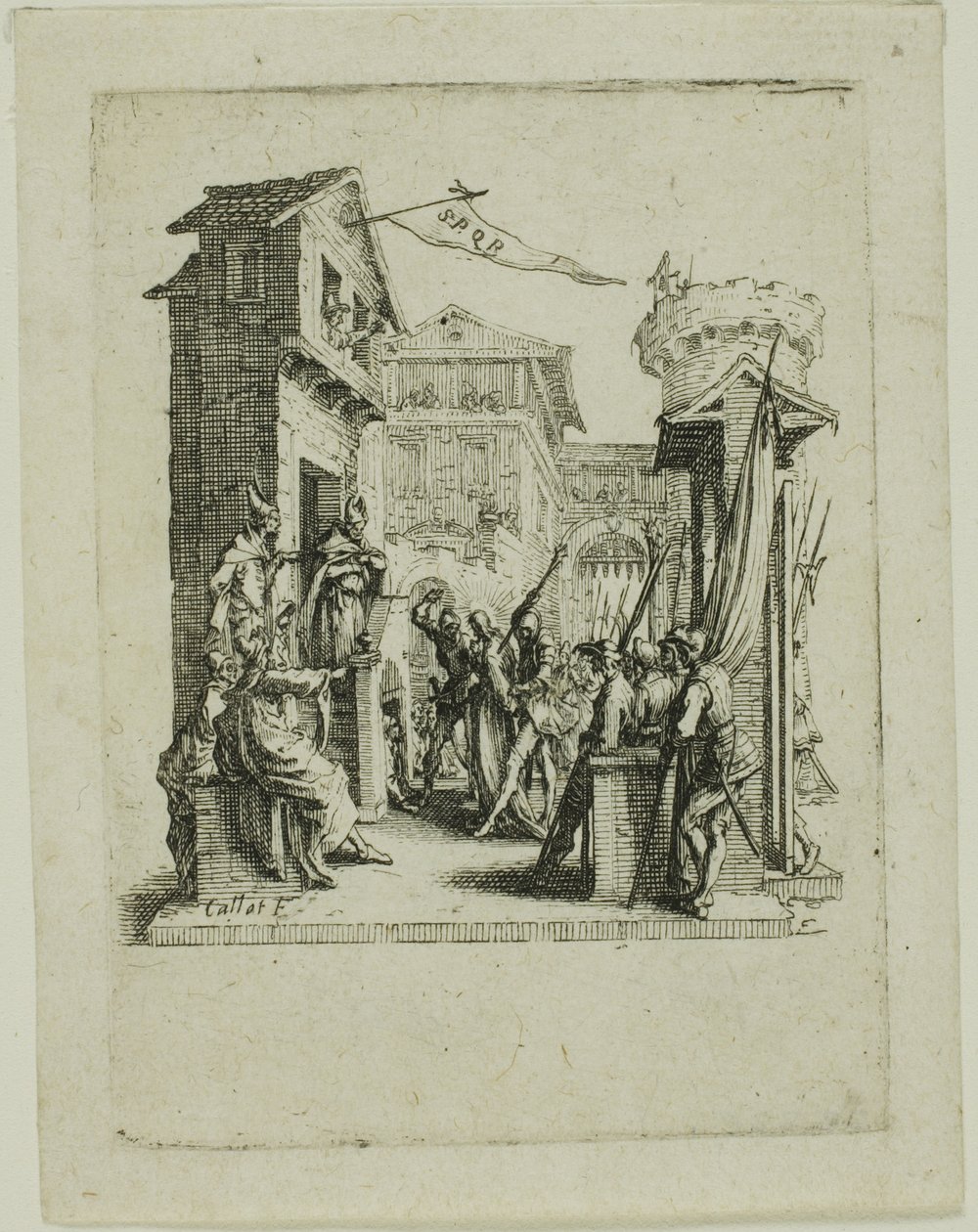 Jézus Kajafás előtt, A kis szenvedésből alkotó: Jacques Callot