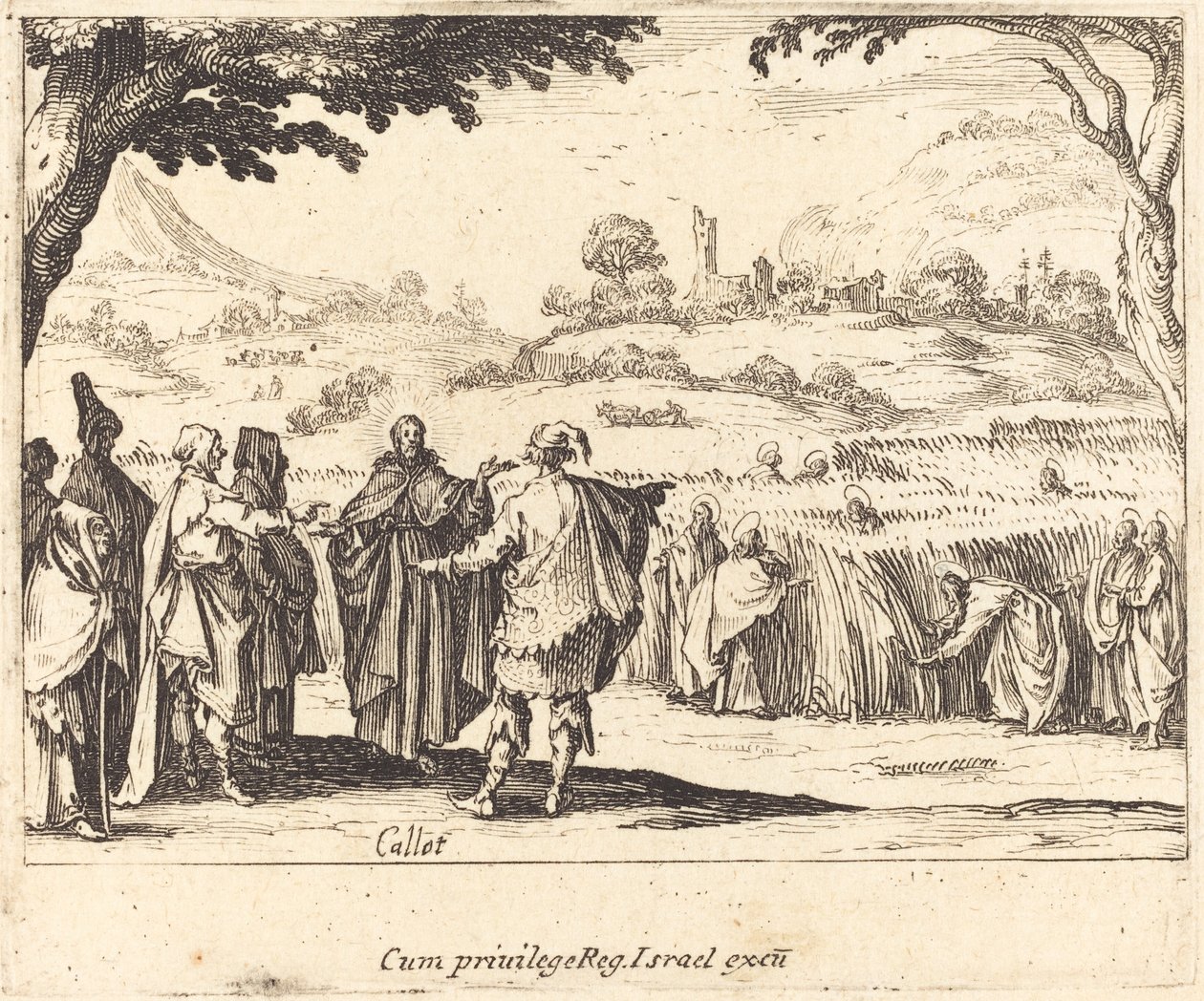 Jézus a farizeusokkal, 1635. alkotó: Jacques Callot