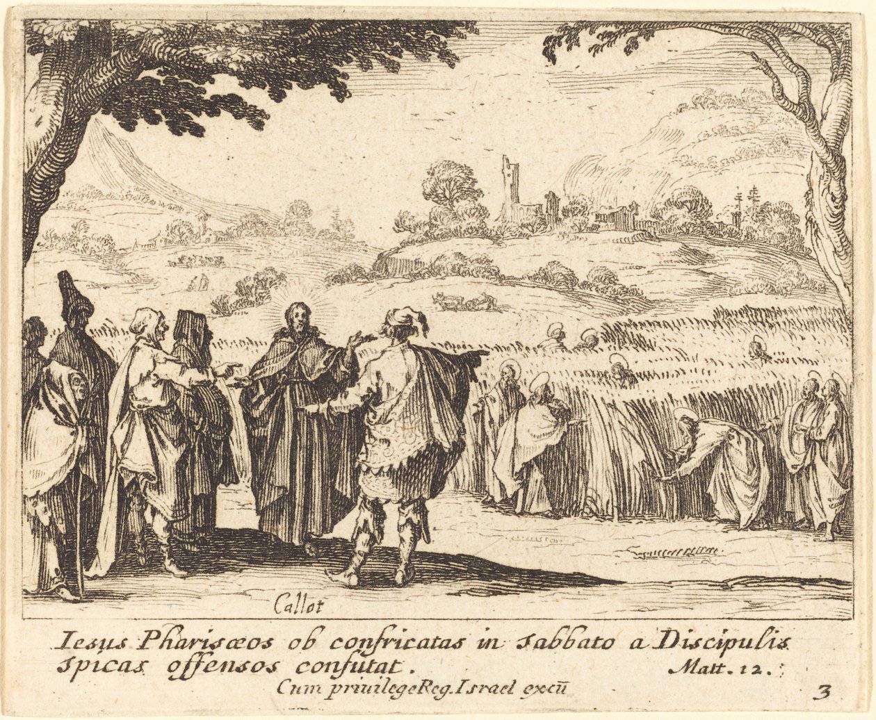 Jézus a farizeusokkal, 1635. alkotó: Jacques Callot