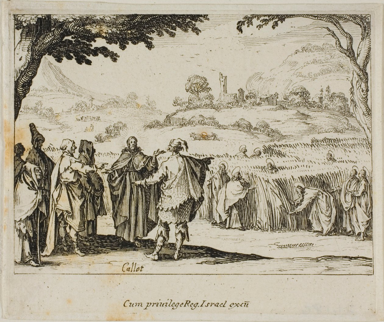 Jézus a farizeusokkal, az Újszövetségből alkotó: Jacques Callot