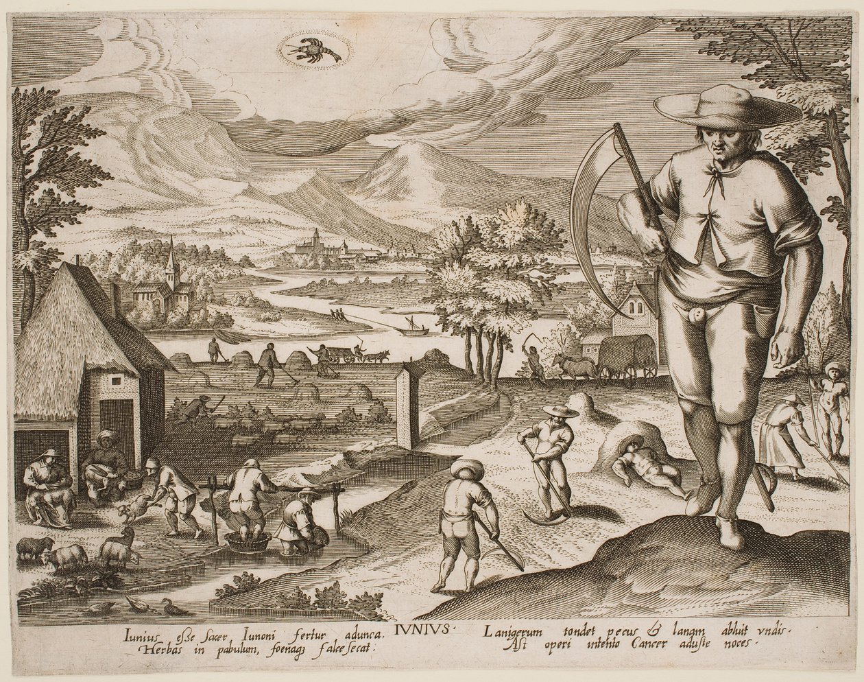Június, „A hónapok” sorozatból alkotó: Jacques Callot