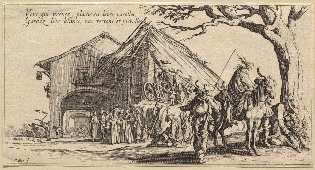 A cigányok pihenője: A jövendőmondók alkotó: Jacques Callot