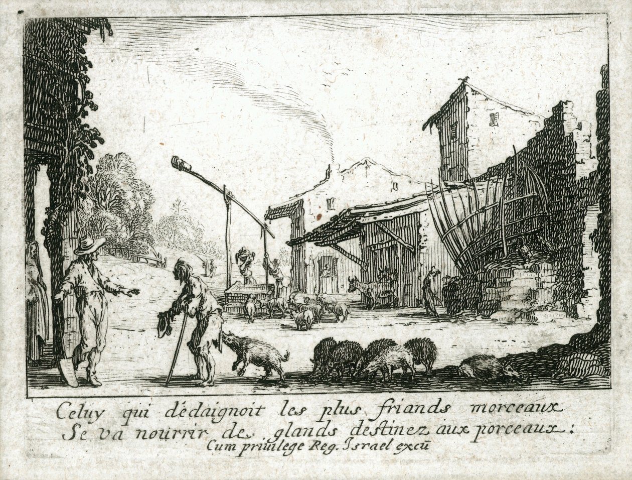 A tékozló fiú élete ... (metszet) alkotó: Jacques Callot