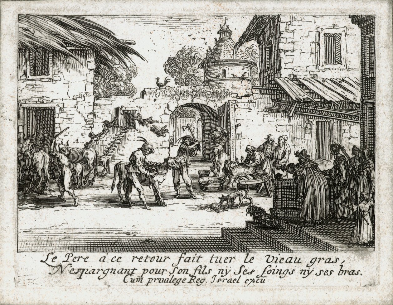 A tékozló fiú élete ... (metszet) alkotó: Jacques Callot