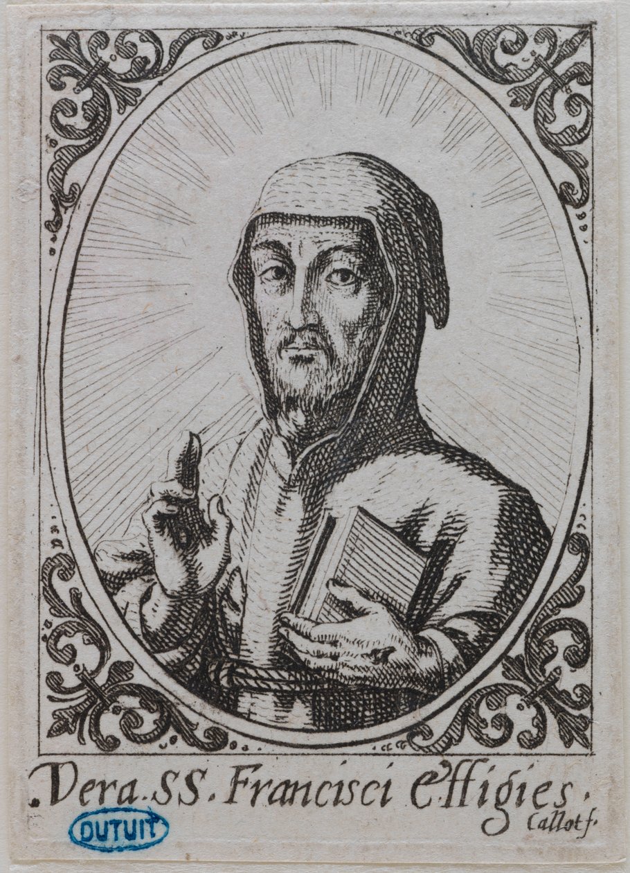 Das wahre Abbild des Heiligen Franziskus (Lieure 370, Meaume 142) alkotó: Jacques Callot