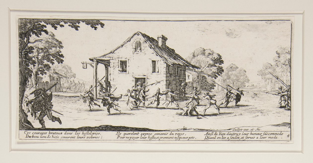 A martalóc, 4. lemez a The Great Miseries of War sorozatból alkotó: Jacques Callot
