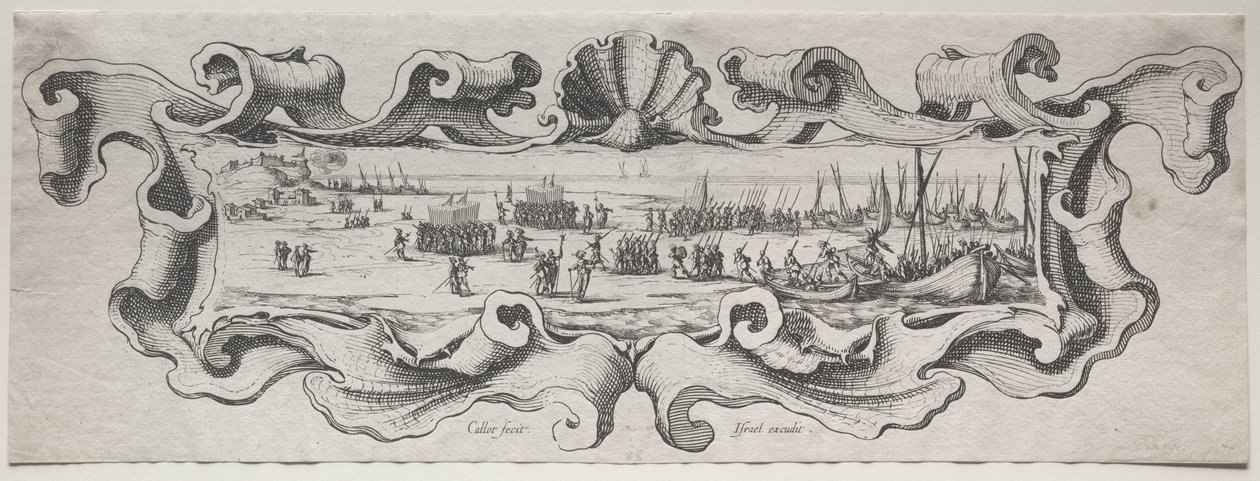 A csapatok partraszállása alkotó: Jacques Callot