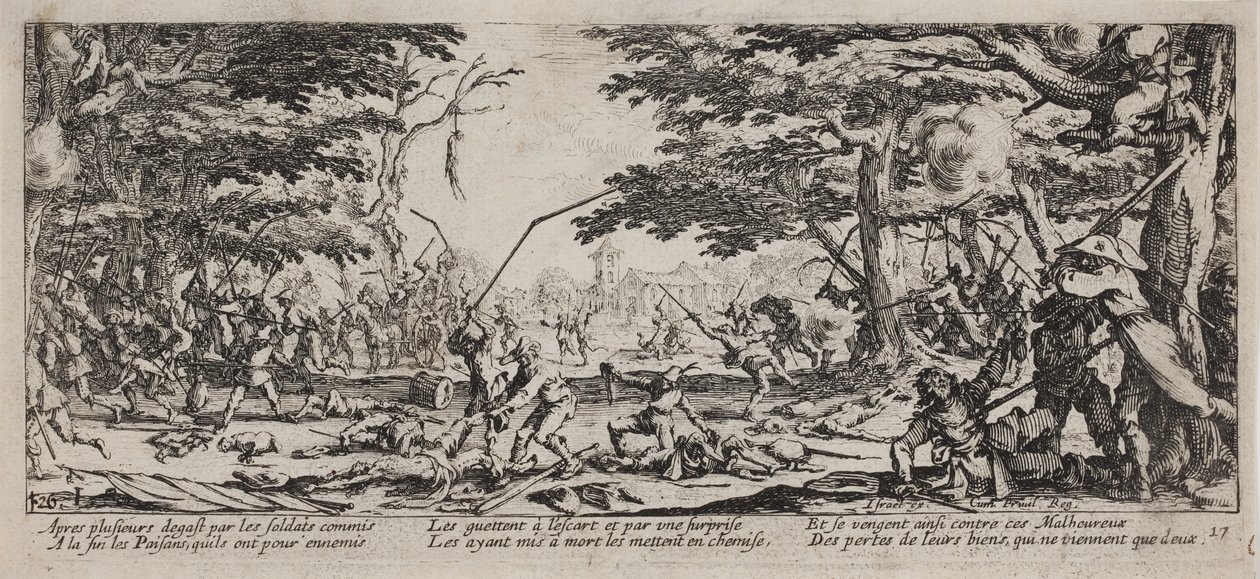 A háború nyomorúságai és szerencsétlenségei (blad 17) alkotó: Jacques Callot