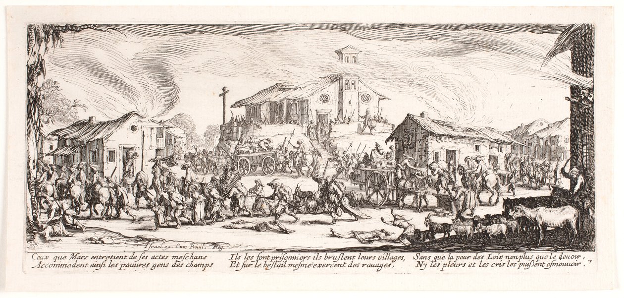 A háború nyomorúságai és szerencsétlenségei (7-es lap) alkotó: Jacques Callot