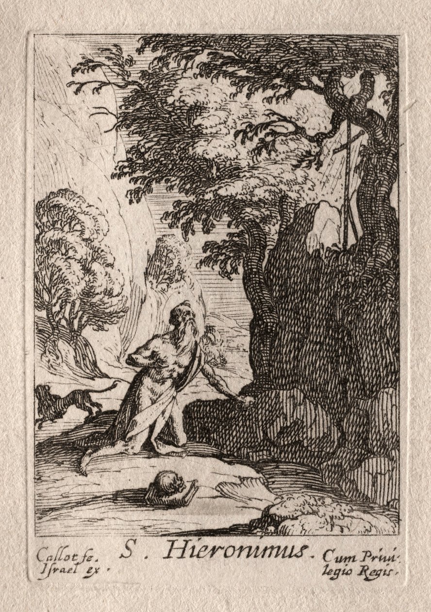 A bűnbánók: Szent Jeromos. alkotó: Jacques Callot